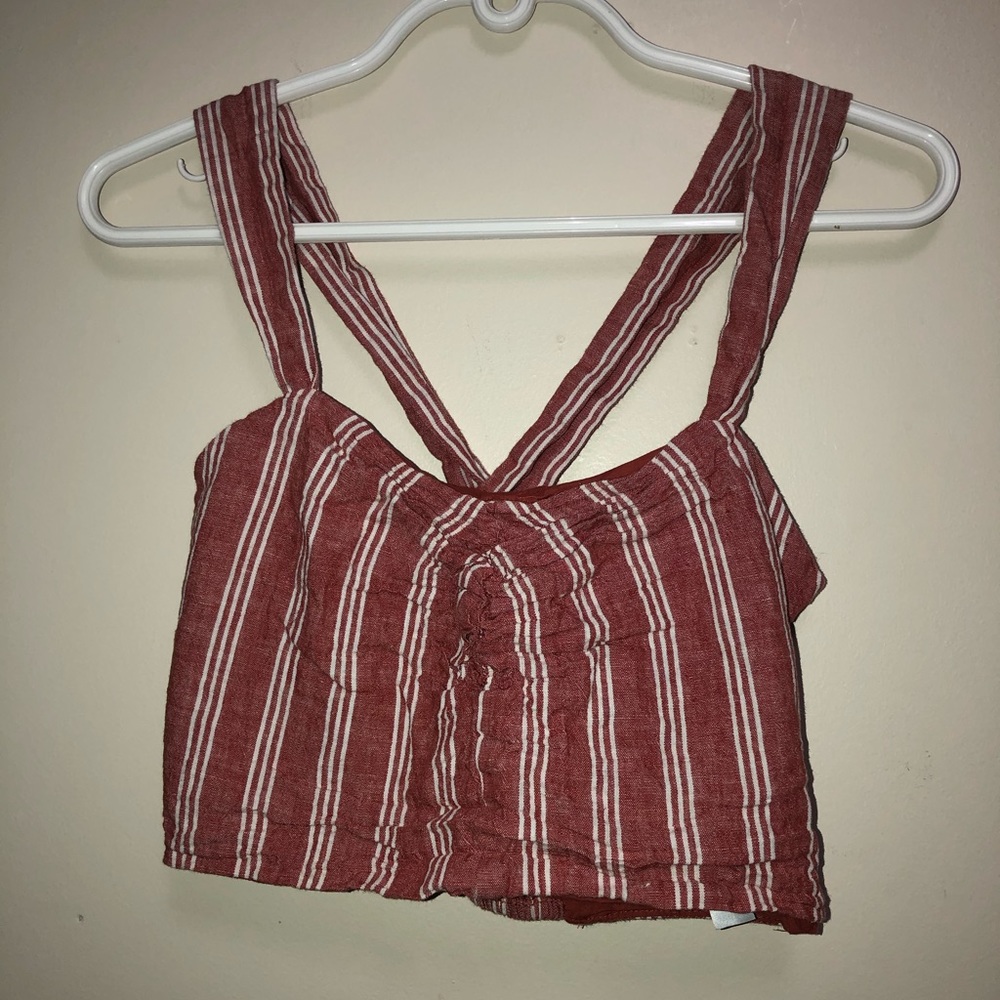 Cropped striped shirt